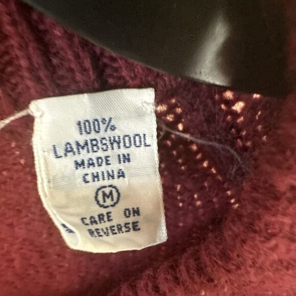 Vintage Damon 100% Lambs Wool Geometrical Print Crew Neck Sweater Men's M - Picture 3 of 11